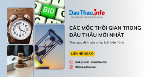 Các mốc thời gian trong đấu thầu mới nhất theo quy định của pháp luật hiện hành