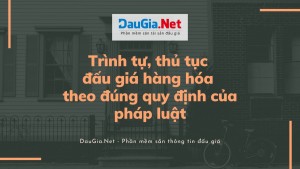 Trình tự, thủ tục đấu giá hàng hóa theo đúng quy định của pháp luật