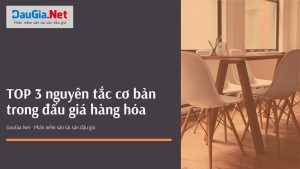 TOP 3 nguyên tắc cơ bản trong đấu giá hàng hóa