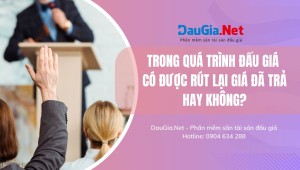 Trong quá trình đấu giá có được rút lại giá đã trả hay không?