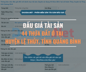 Quảng Bình đấu giá 44 thửa đất trên địa bàn huyện Lệ Thủy