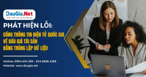 Phát hiện lỗi: Cổng thông tin điện tử quốc gia về đấu giá tài sản đăng trùng lặp dữ liệu