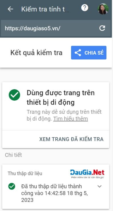 Kiểm tra tính thân thiện của trang web trên thiết bị di động bằng công cụ Mobile Friendly Test