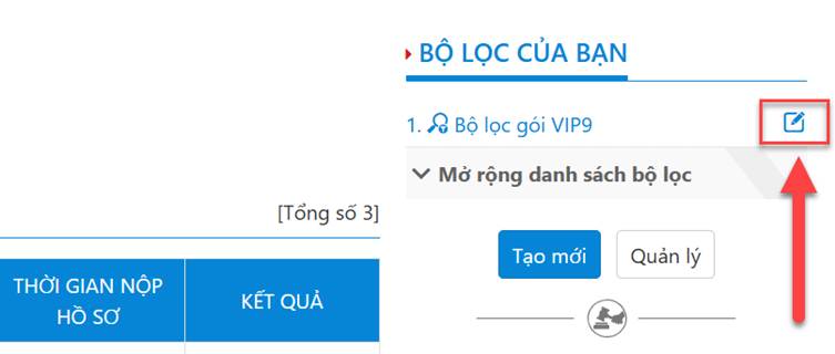 sửa bộ lọc ngoài trang chủ