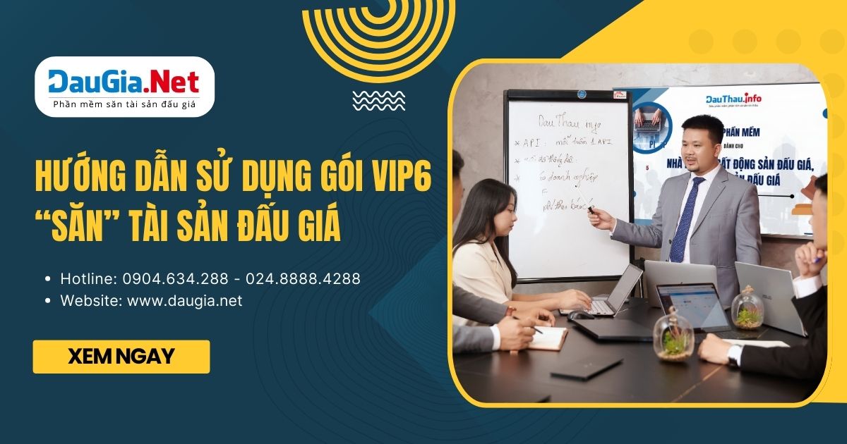 Hướng dẫn sử dụng gói VIP6 - “Săn” tài sản đấu giá