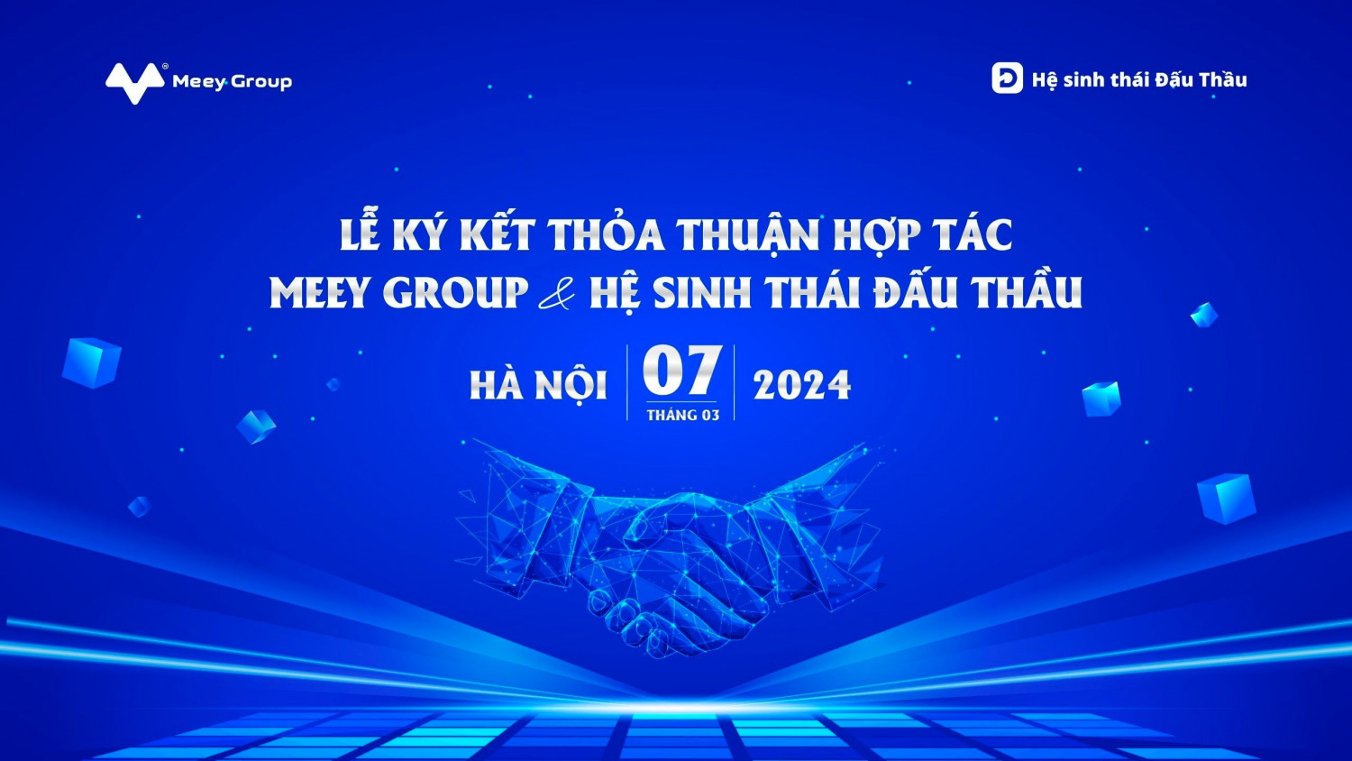 Lễ ký kết thỏa thuận hợp tác giữa Hệ sinh thái Đấu Thầu và Meey Group