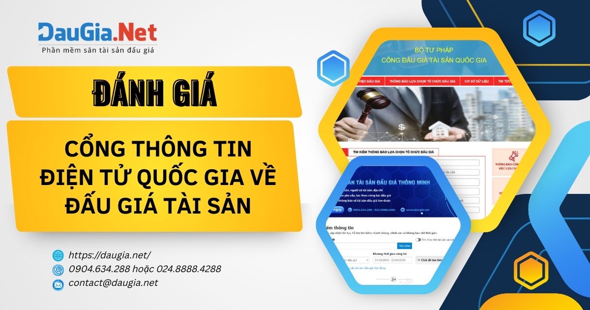 Đánh giá Cổng thông tin điện tử quốc gia về đấu giá tài sản