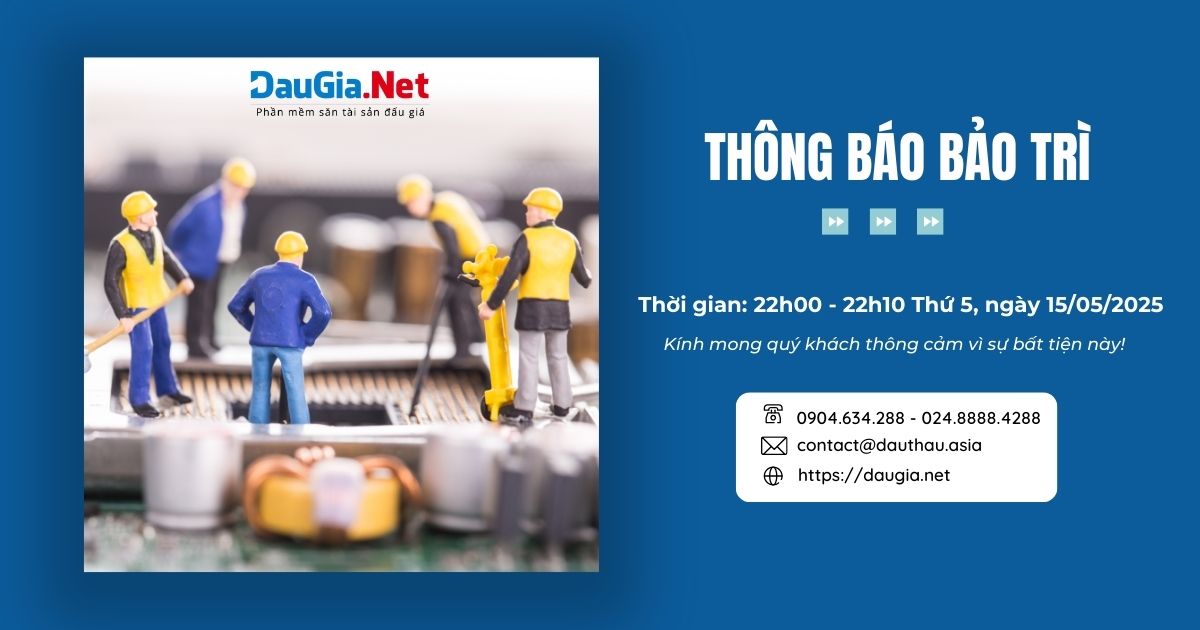 Thông báo bảo trì ngày 15/05/2025