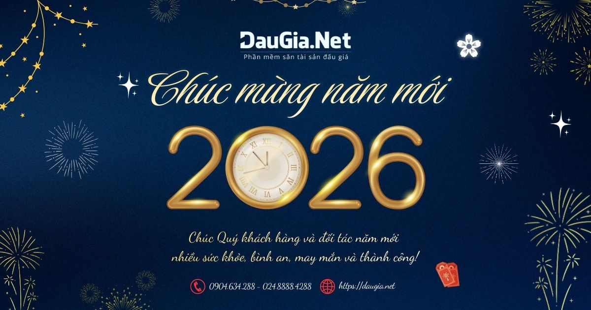DauGia.Net thông báo lịch làm việc Tết Dương lịch 2026