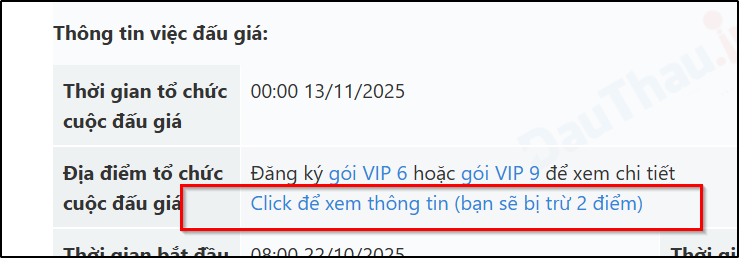 Hình 1: “Click để xem thông tin (bạn sẽ bị trừ 2 điểm)” khi thấy nội dung bị che